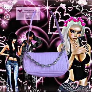 purple mini shoulder bag